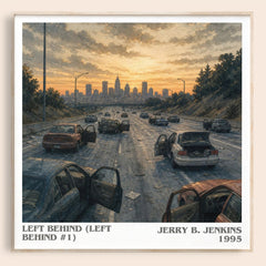 Left Behind (Left Behind #1) literary book poster by Jerry B. Jenkins – framed literary art print