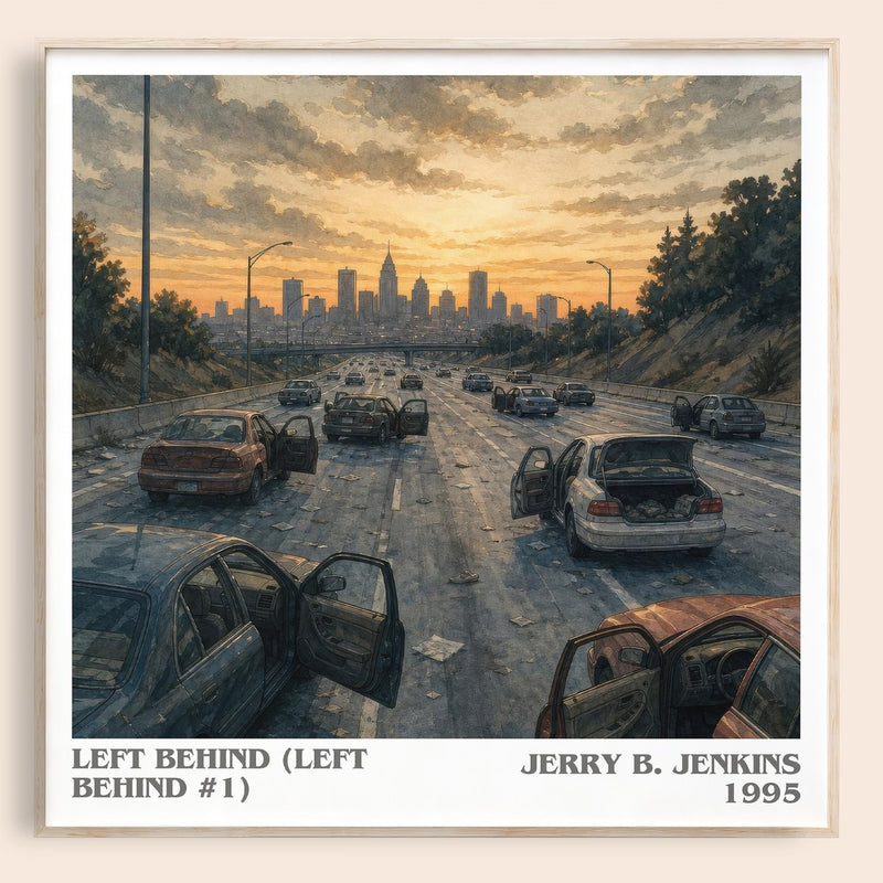 Left Behind (Left Behind #1) literary book poster by Jerry B. Jenkins – framed literary art print