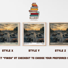 Left Behind (Left Behind #1) literary print in frame leaning in hallway – thriller wall art