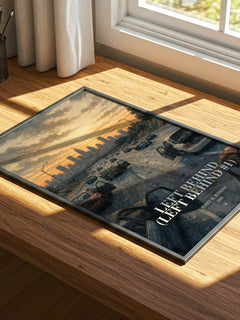 Left Behind (Left Behind #1) watercolour book poster framed on wall – thriller wall art