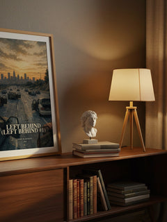Left Behind (Left Behind #1) watercolour print on bookshelf – Jerry B. Jenkins fan gift