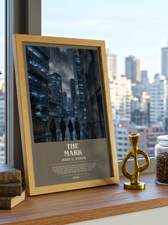 The Mark bookish print framed by window – literary home decor
