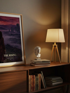 The Rising watercolour print on bookshelf – Jerry B. Jenkins fan gift