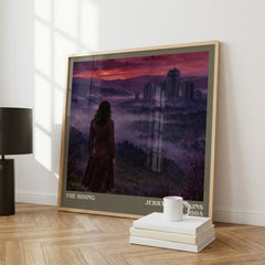 The Rising literary print framed by window – literary home decor