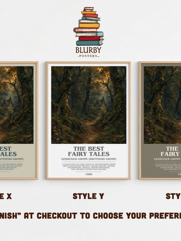 The Best fairy tales bookish print in frame leaning in hallway – childrens wall art