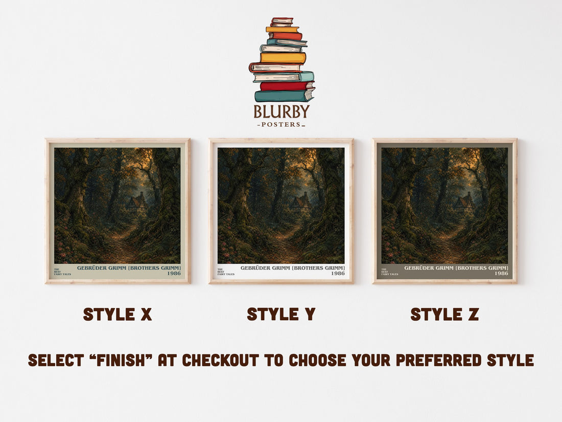 The Best fairy tales literary print in frame leaning in hallway – childrens wall art (mockup)