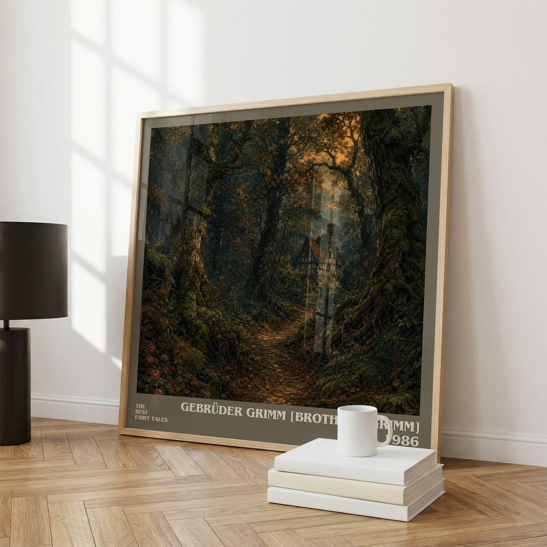 The Best fairy tales literary print framed by window – literary home decor