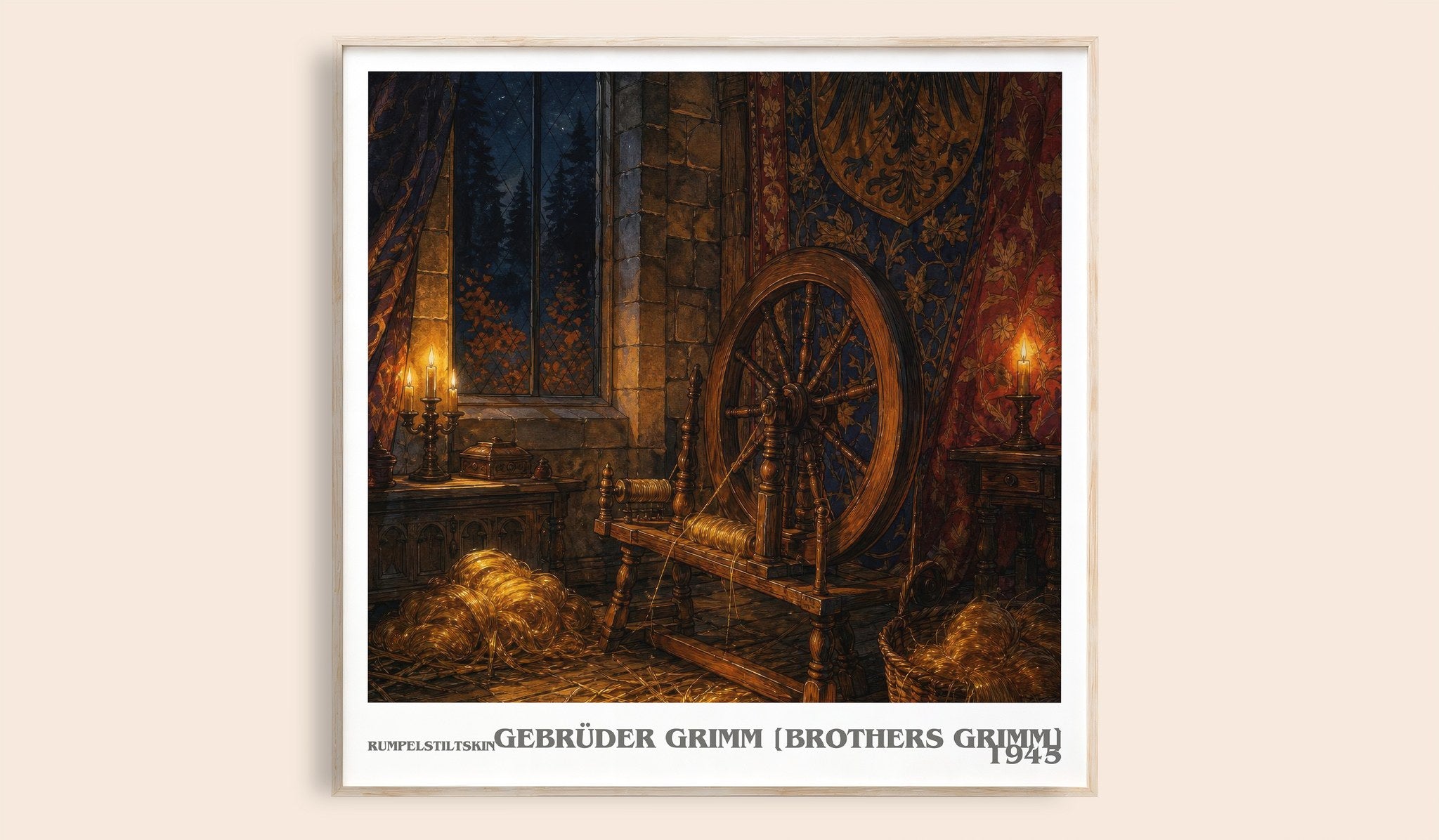 Rumpelstiltskin Literary Art Print by Gebrüder Grimm [Brothers Grimm]