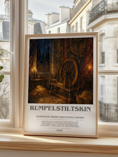 Rumpelstiltskin bookish poster colour and style options – Gebrüder Grimm [Brothers Grimm] book art