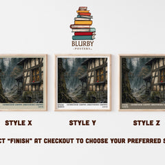Snow White literary print in frame leaning in hallway – childrens wall art