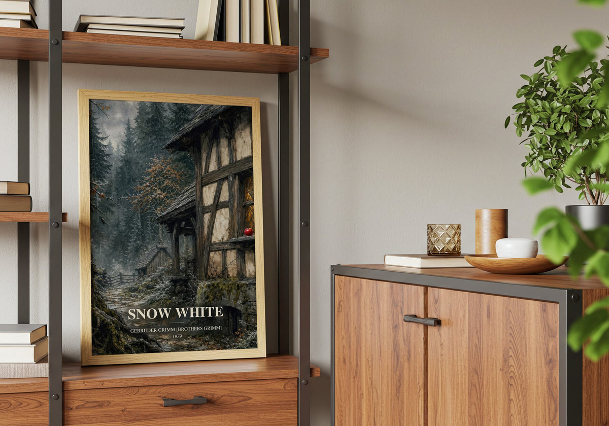 Snow White book watercolour illustration paper finish options – matte satin gloss