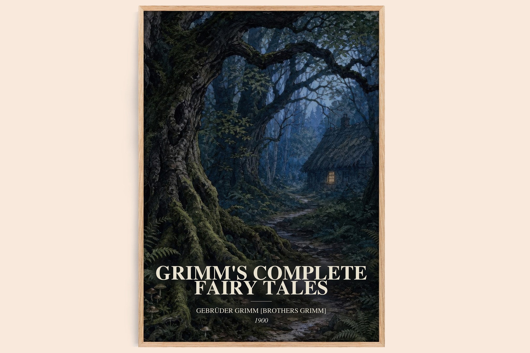Grimm's Complete Fairy Tales Book Watercolour Illustration by Gebrüder Grimm [Brothers Grimm]
