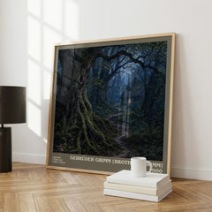 Grimm's Complete Fairy Tales literary print framed by window – literary home decor