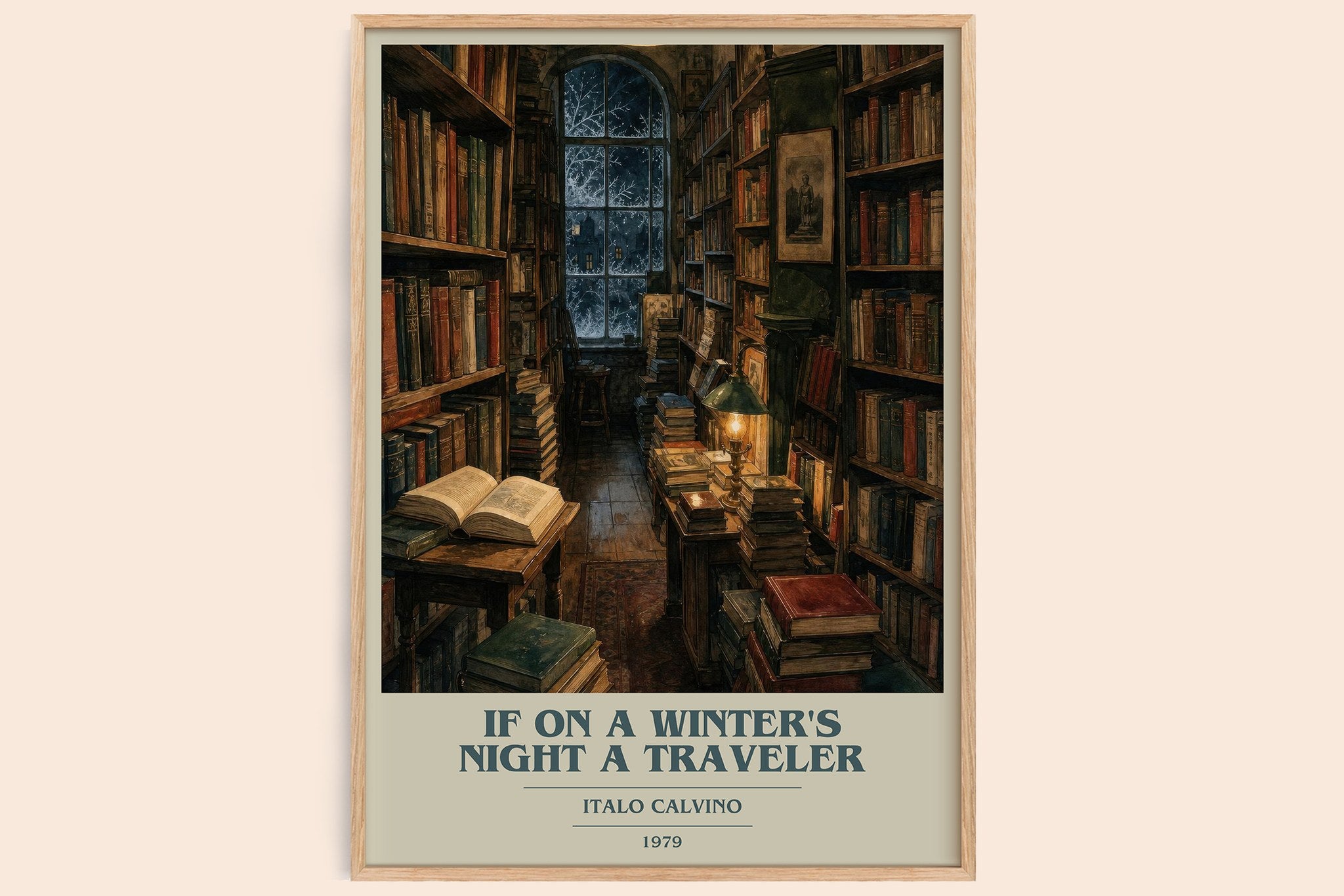 If on a Winter's Night a Traveler Book Cover Poster by Italo Calvino