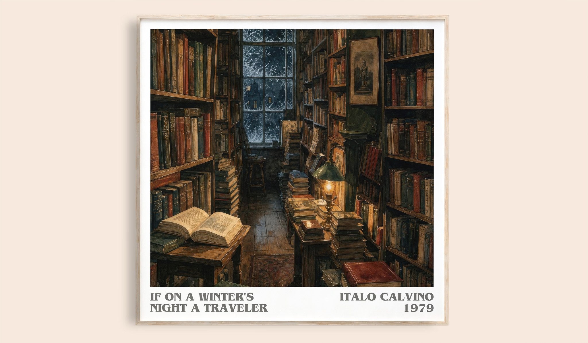 If on a Winter's Night a Traveler Literary Art Print by Italo Calvino