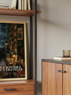 If on a Winter's Night a Traveler book watercolour illustration paper finish options – matte satin gloss