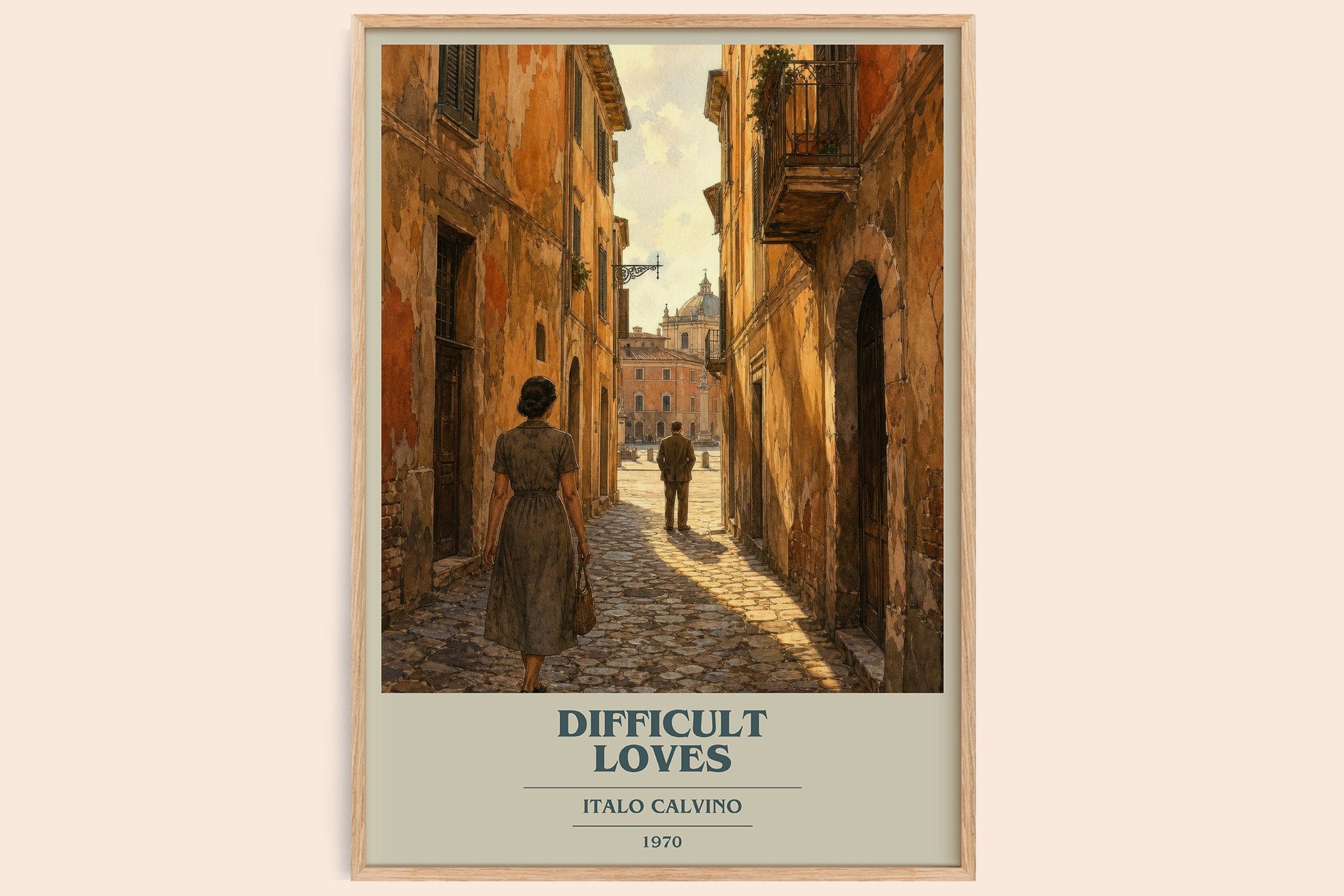 Difficult loves Book Cover Poster by Italo Calvino