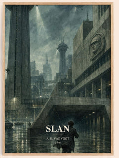 Slan watercolour book poster by A. E. van Vogt – framed literary art print