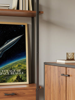 The Voyage of the Space Beagle book watercolour illustration paper finish options – matte satin gloss