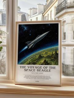 The Voyage of the Space Beagle bookish poster colour and style options – A. E. van Vogt book art