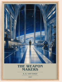The Weapon Makers Book Cover Poster by A. E. van Vogt – framed poster