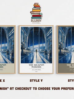 The Weapon Makers Book Cover Poster by A. E. van Vogt – Style X, Y and Z side by side – choose your finish