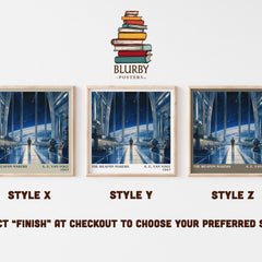 The Weapon Makers literary print in frame leaning in hallway – sci fi wall art