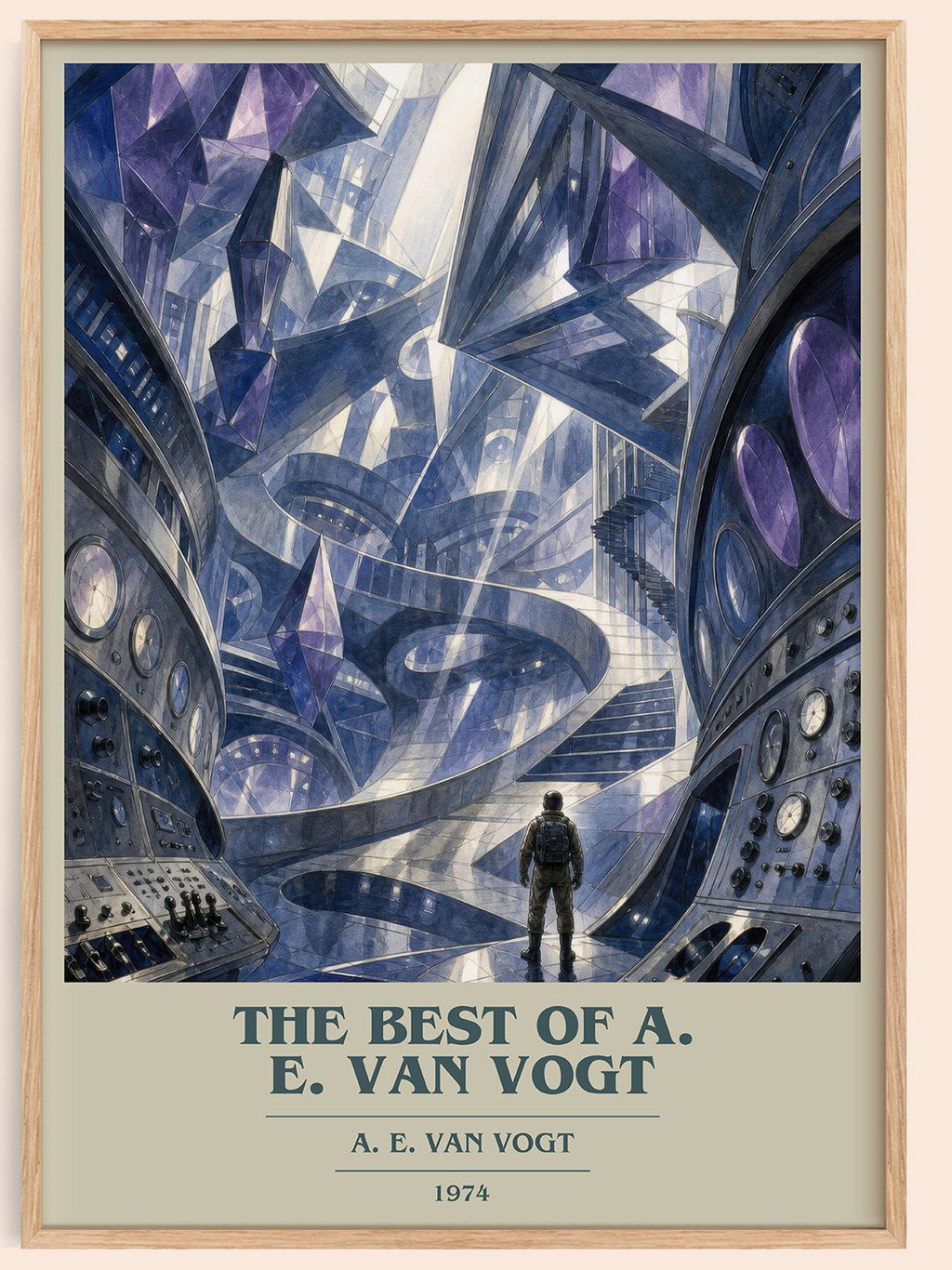 The Best of A. E. van Vogt book cover book poster by A. E. van Vogt – framed literary art print