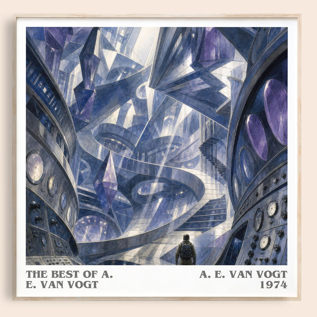 The Best of A. E. van Vogt literary book poster by A. E. van Vogt – framed literary art print