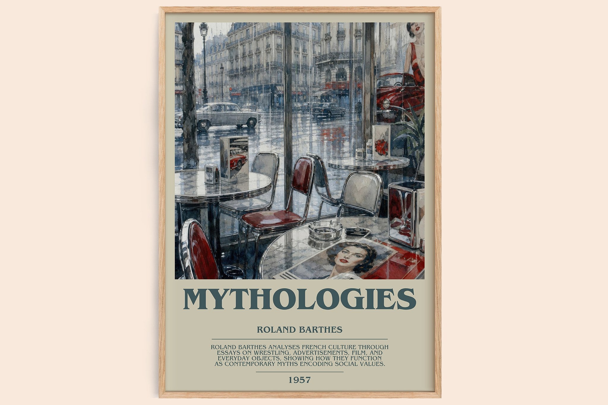 Mythologies Bookish Wall Art by Roland Barthes