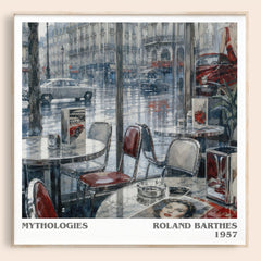 Mythologies literary book poster by Roland Barthes – framed literary art print