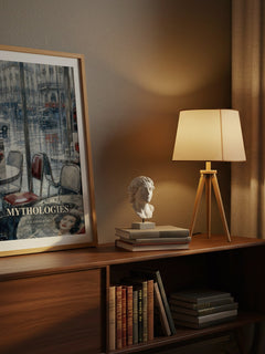 Mythologies watercolour print on bookshelf – Roland Barthes fan gift