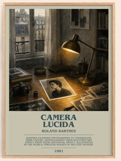 Camera Lucida bookish book poster by Roland Barthes – framed literary art print
