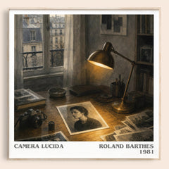 Camera Lucida literary book poster by Roland Barthes – framed literary art print