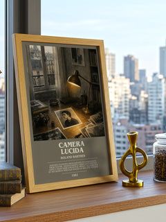 Camera Lucida bookish print framed by window – literary home decor