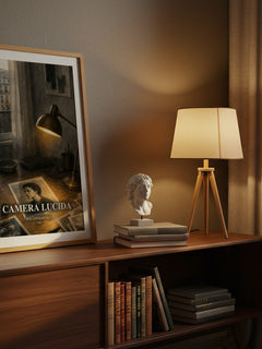 Camera Lucida watercolour print on bookshelf – Roland Barthes fan gift