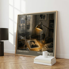 Camera Lucida literary print framed by window – literary home decor