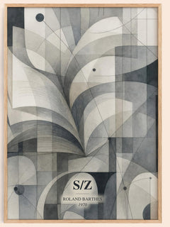 S/Z watercolour book poster by Roland Barthes – framed literary art print