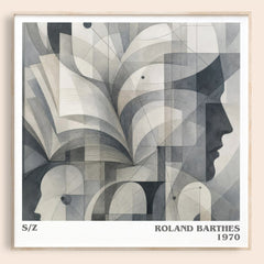 S/Z literary book poster by Roland Barthes – framed literary art print