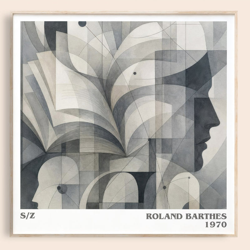 S/Z literary book poster by Roland Barthes – framed literary art print