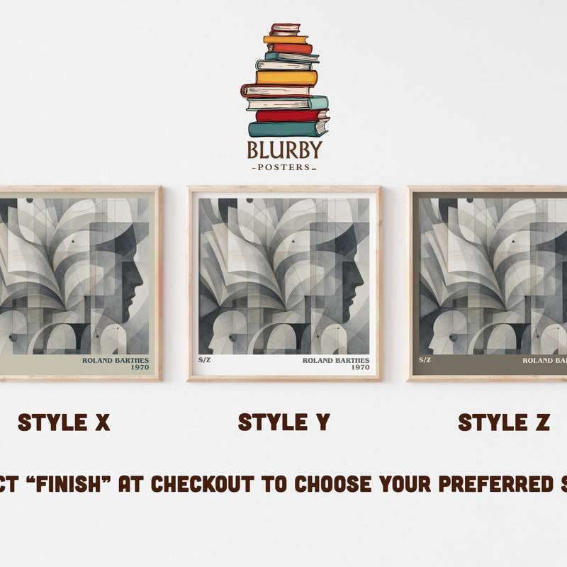 S/Z literary print in frame leaning in hallway – non fiction wall art