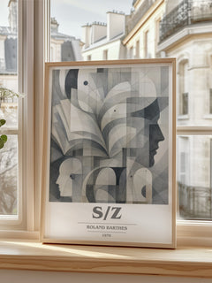 S/Z book cover poster colour and style options – Roland Barthes book art