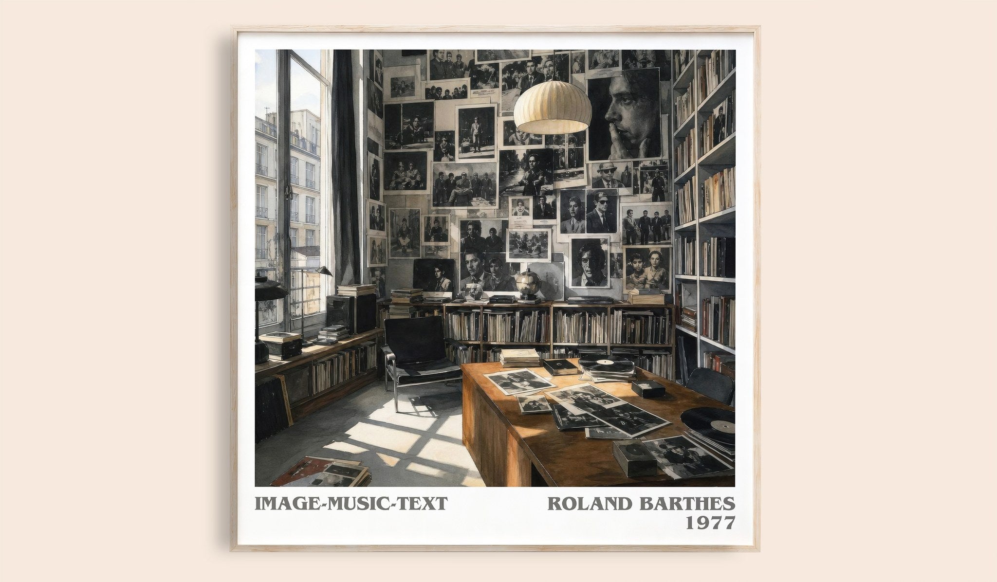 Image-Music-Text Literary Art Print by Roland Barthes