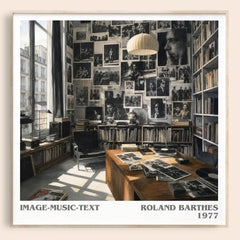 Image-Music-Text literary book poster by Roland Barthes – framed literary art print