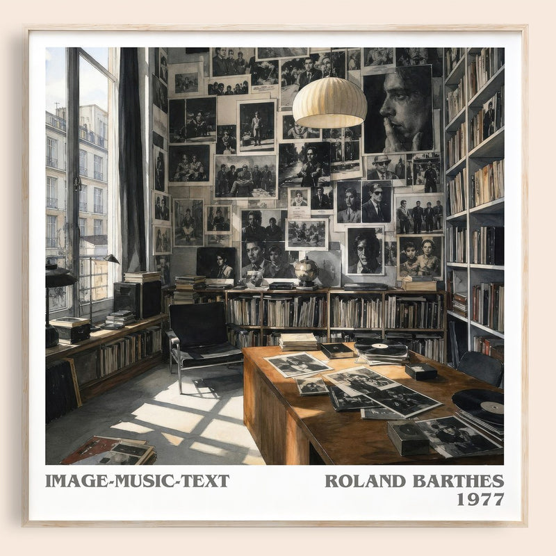 Image-Music-Text literary book poster by Roland Barthes – framed literary art print