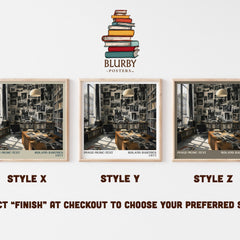 Image-Music-Text literary print in frame leaning in hallway – philosophy wall art