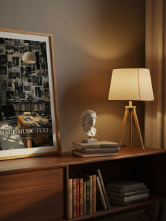 Image-Music-Text watercolour print on bookshelf – Roland Barthes fan gift