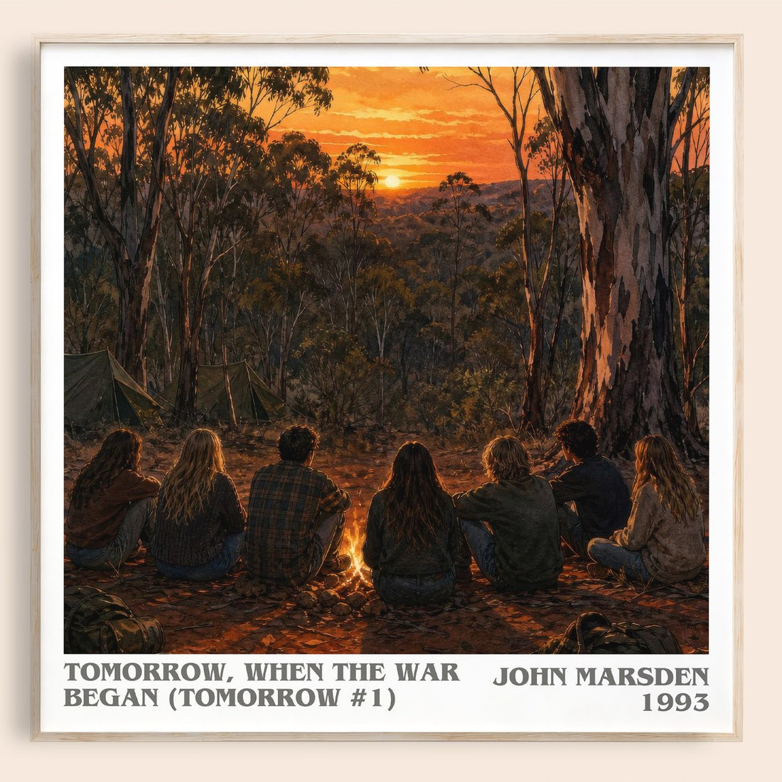 Tomorrow, when the war began (Tomorrow #1) literary book poster by John Marsden – framed literary art print