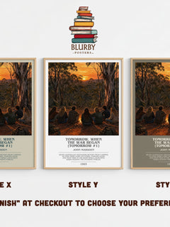 Tomorrow, when the war began (Tomorrow #1) bookish print in frame leaning in hallway – young adult wall art
