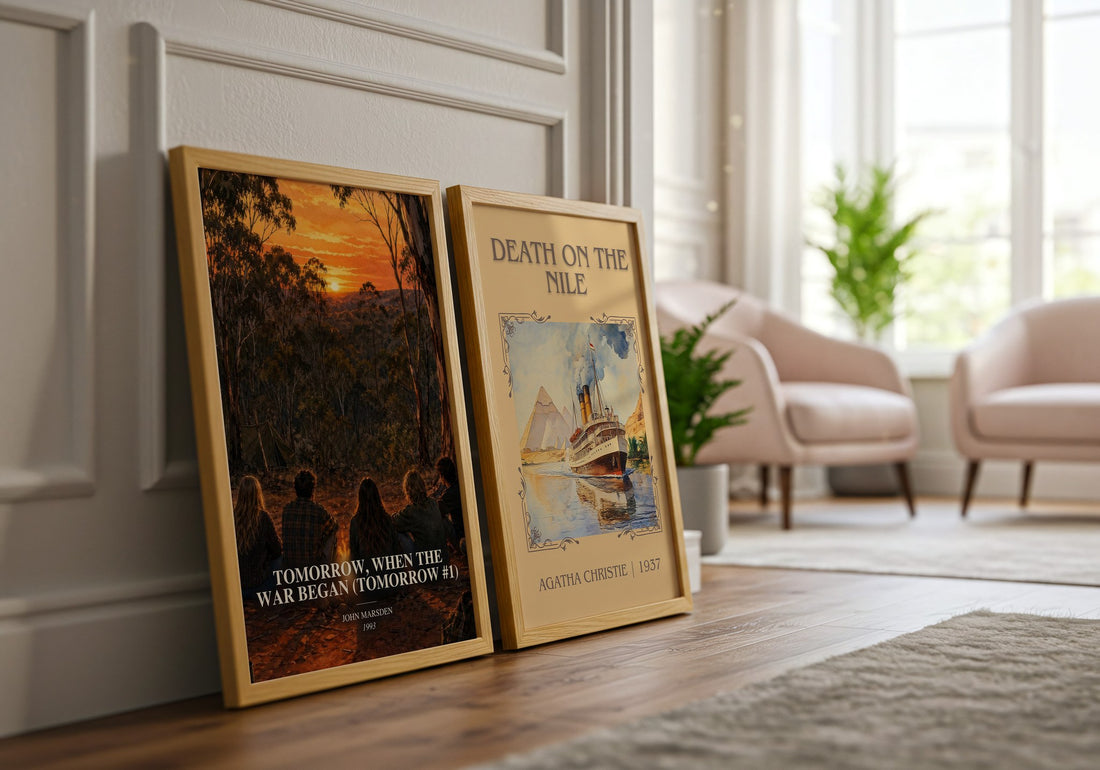 Tomorrow, when the war began (Tomorrow #1) watercolour print framed by window – literary home decor